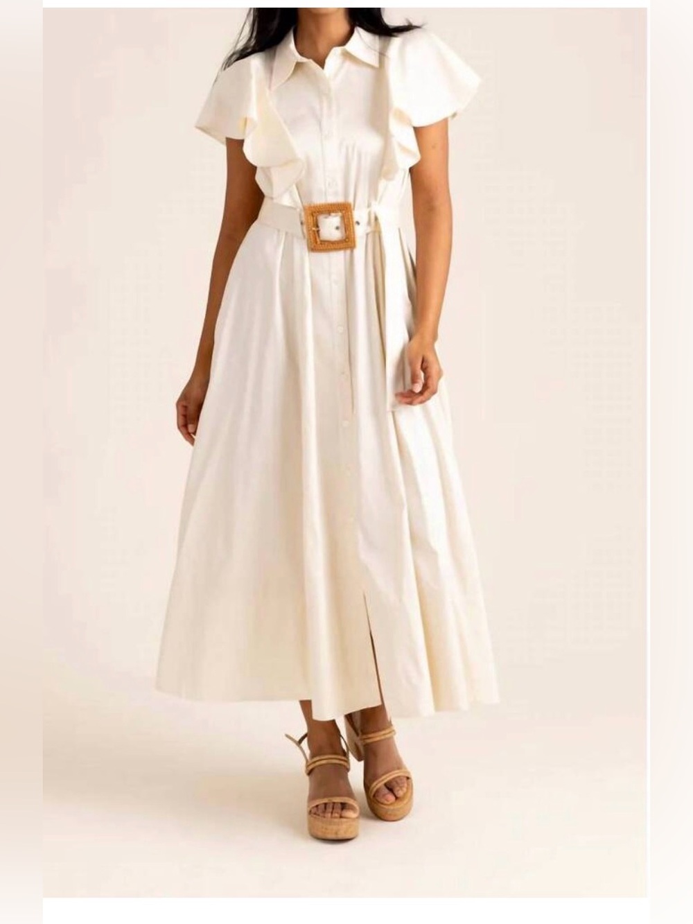 NWT ALDEN ADAIR rose dress in beige